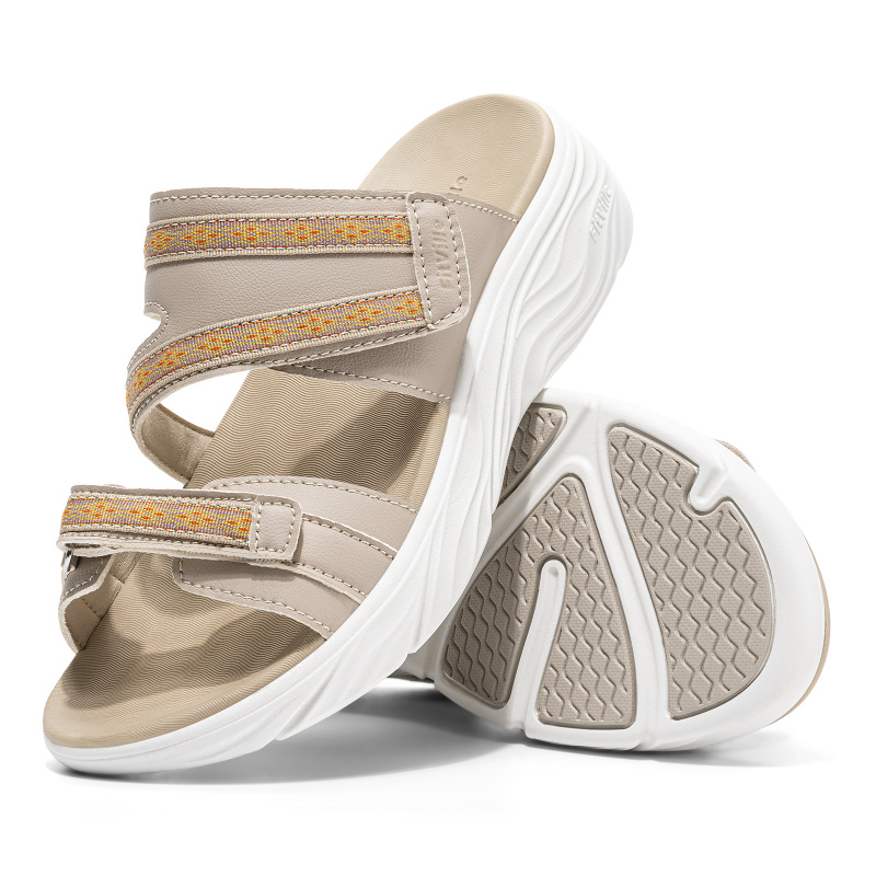 Kickstand Adjustable - FitVille Women'S Wedge Slippers Wide Width