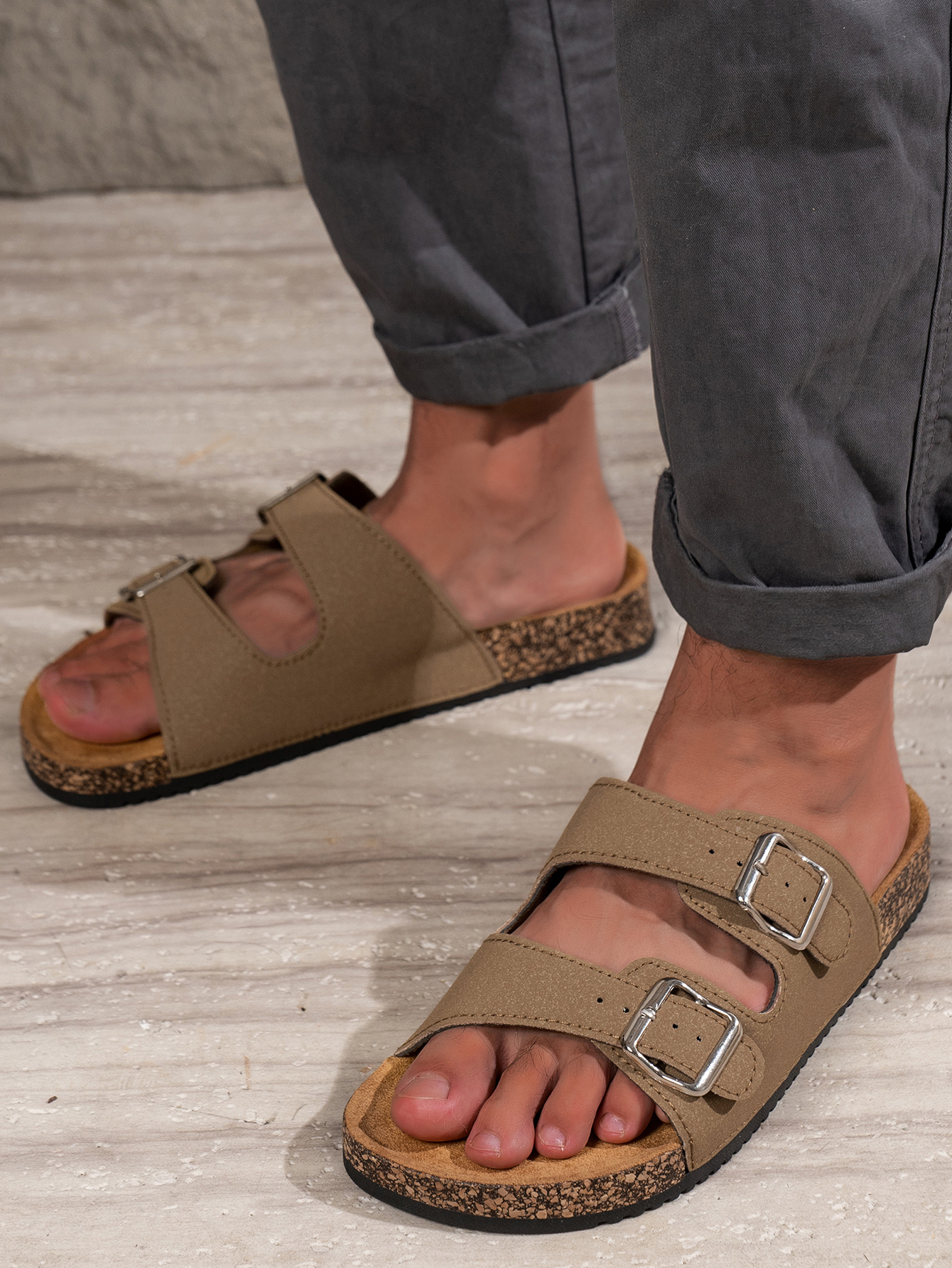 Kickstand Adjustable - Men's Casual Simple Buckle Adjustable Pu