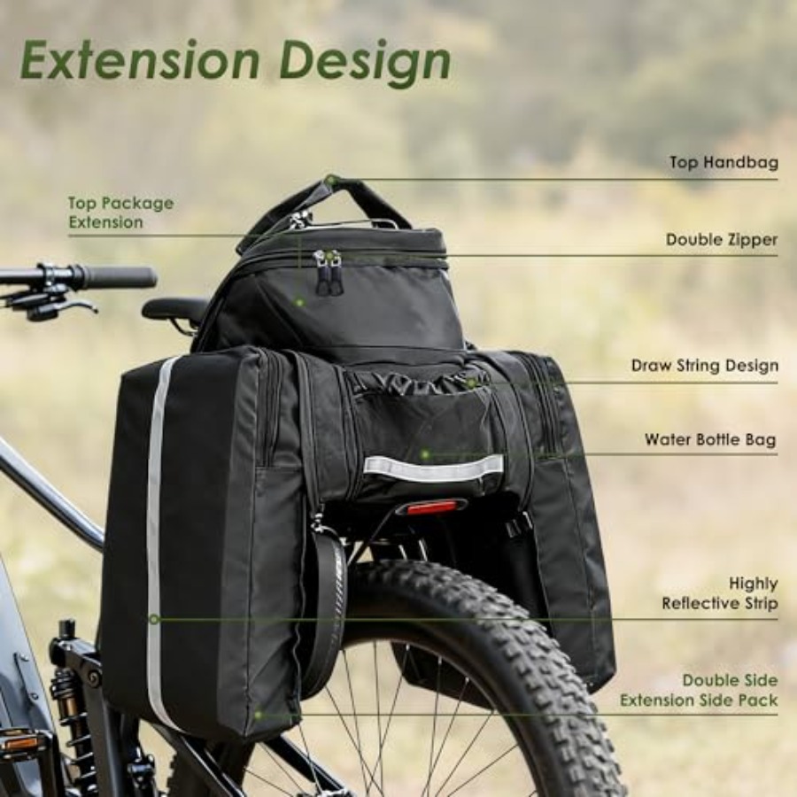 Bike Bags for Bicycles Rear Ra - Panniers Waterproof Rear ulasan dan harga