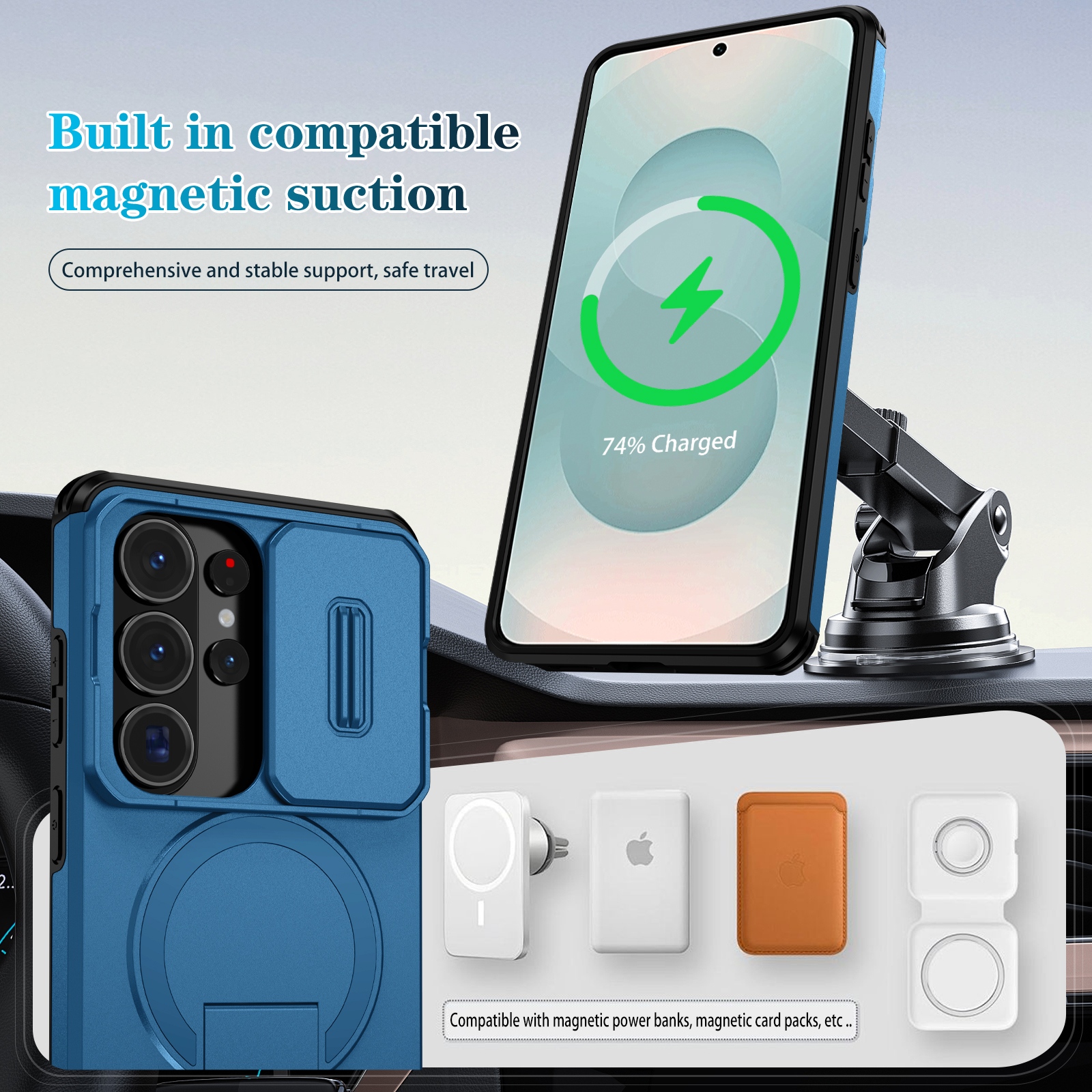 Lens Protect Camera Phone Case - Kickstand Adjustable ulasan dan harga