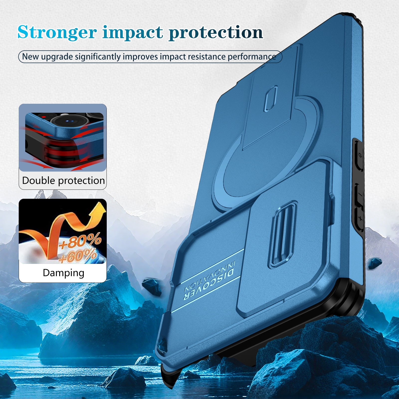 Lens Protect Camera Phone Case - Kickstand Adjustable ulasan dan harga