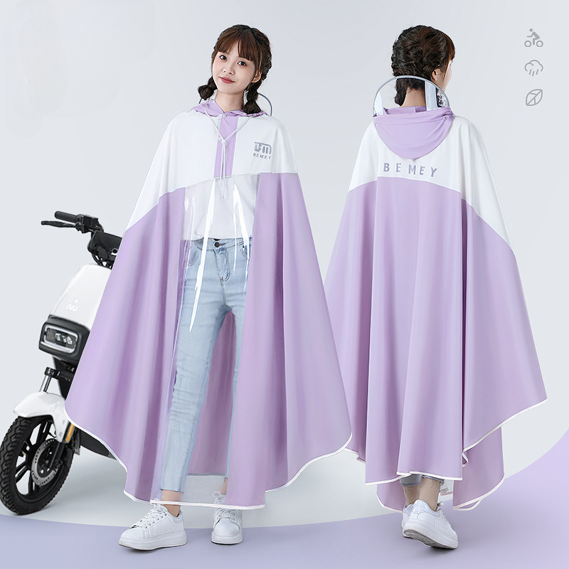 Potable Bicycle Raincoat Fashi - Cycling Rain Jacket Commute ulasan dan harga