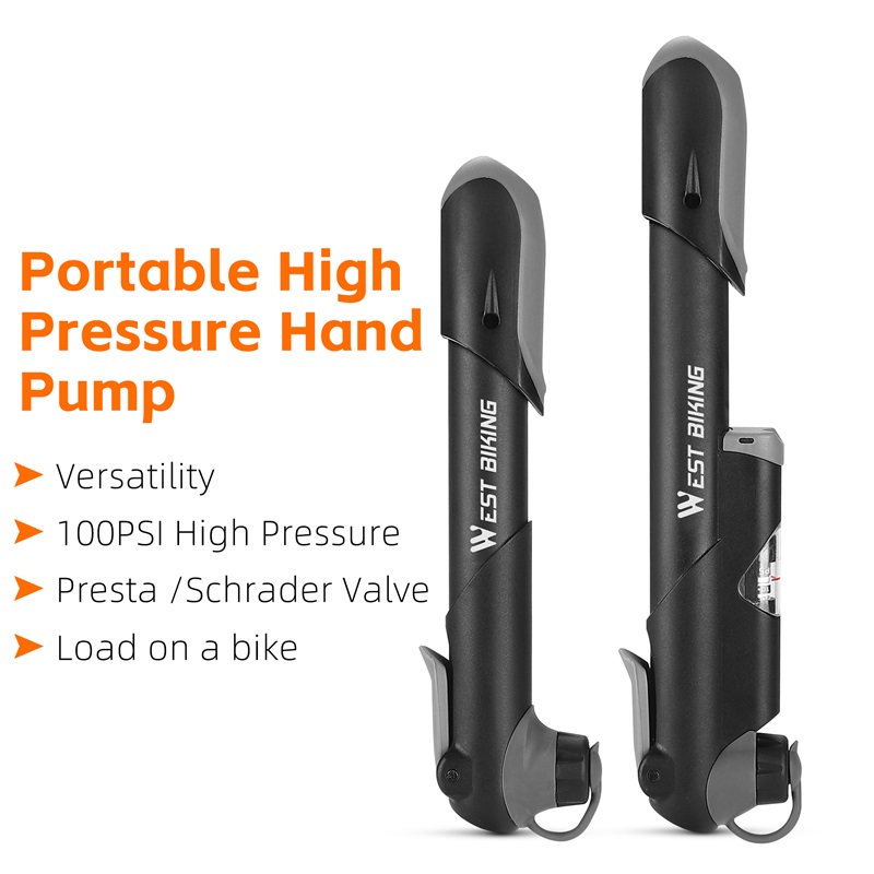 WEST BIKING Portable High Pres - Bike Pump Frame Mount ulasan dan harga