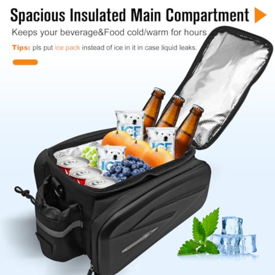 Bike Rack Bag, 20L EVA Hard Sh - Panniers Waterproof Rear ulasan dan harga