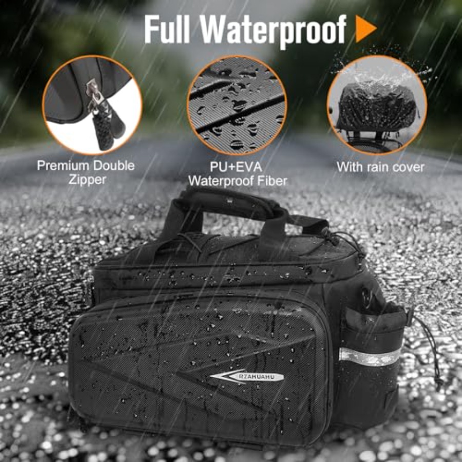 Bike Rack Bag, 20L EVA Hard Sh - Panniers Waterproof Rear ulasan dan harga