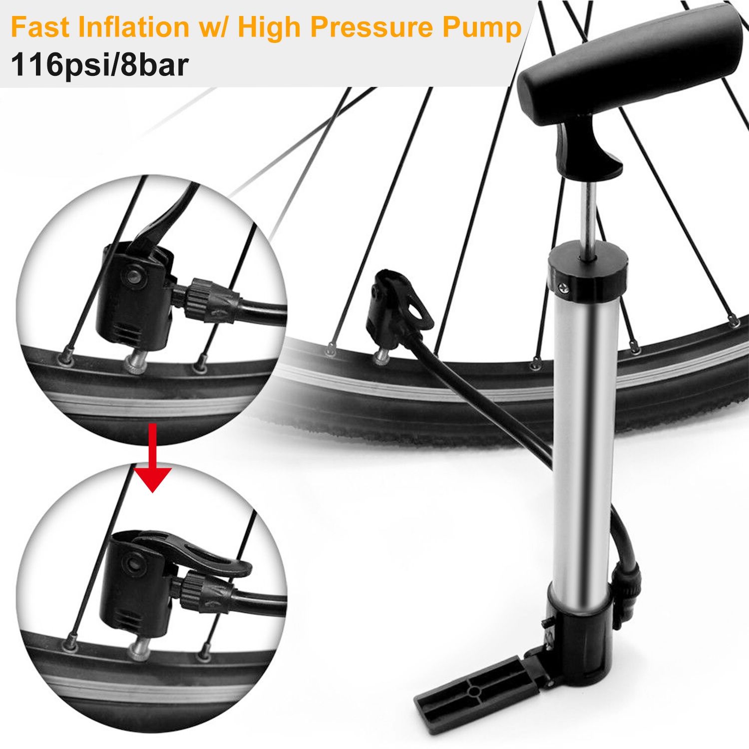 Mini Bike Pump Portable Bicycl - Bike Pump Frame Mount ulasan dan harga