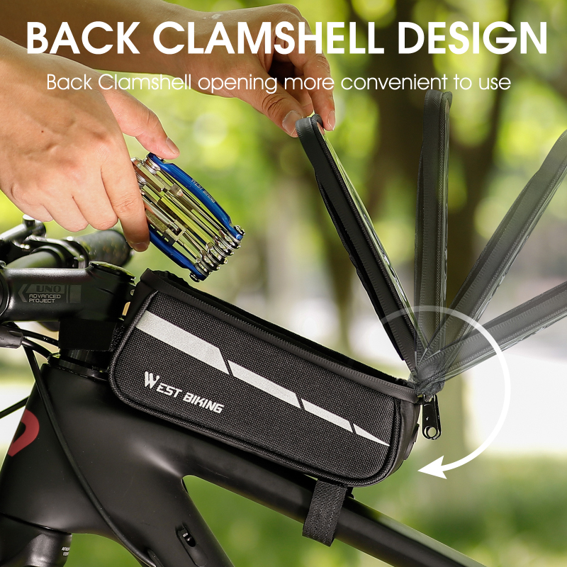 WEST BIKING Bicycle Top Tube B - Cycling Commuter Backpack Waterproof ulasan dan harga