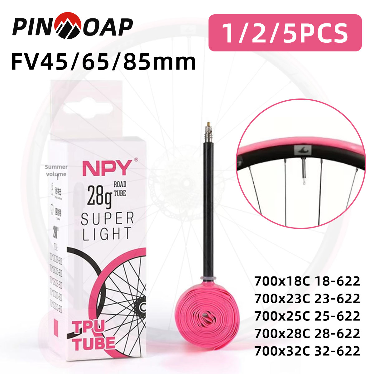 PINMOAP 1/2/5PCS Ultra Light R - Inner Tube 700C ulasan dan harga