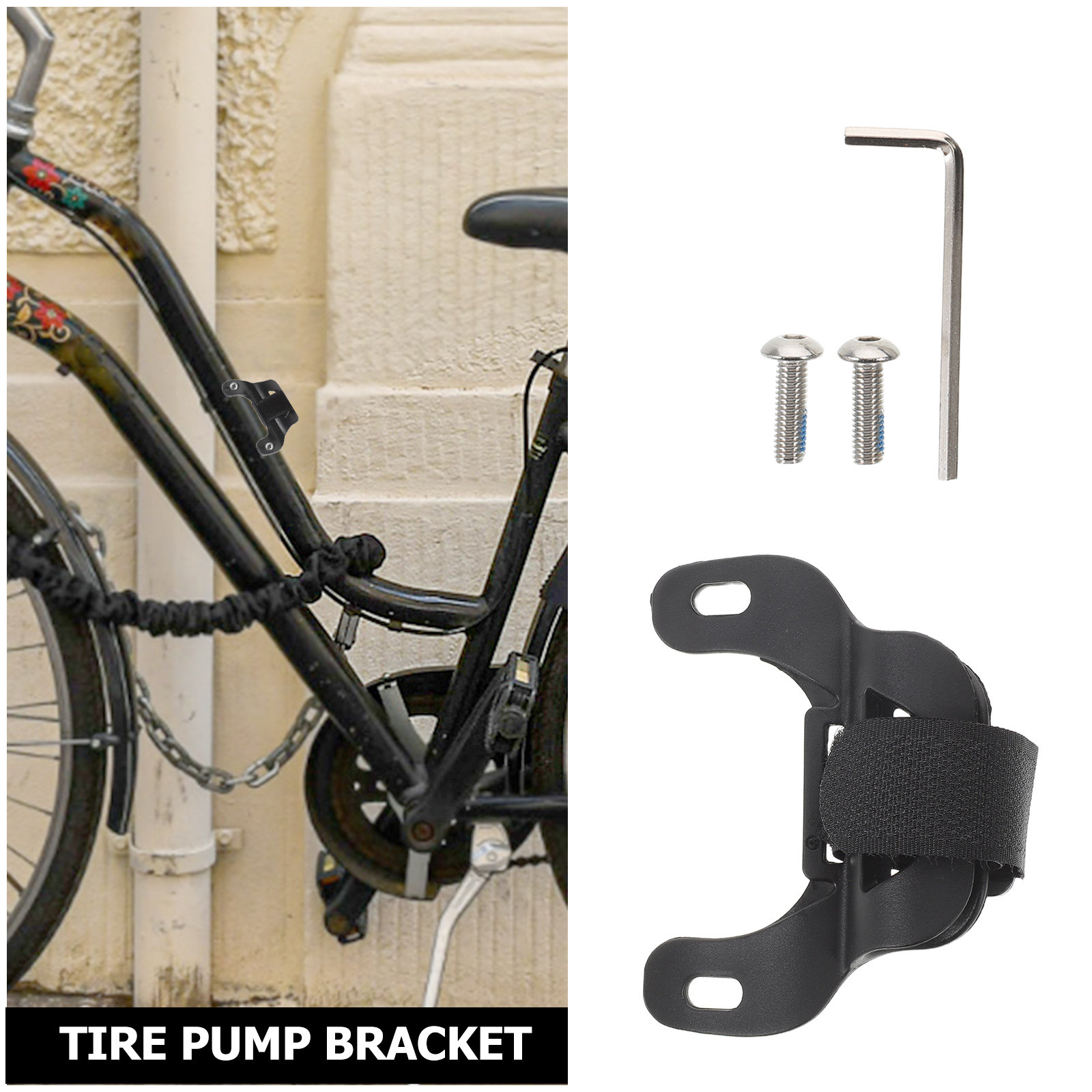 1Set Bike Pump Bracket Plastic - Bike Pump Frame Mount ulasan dan harga