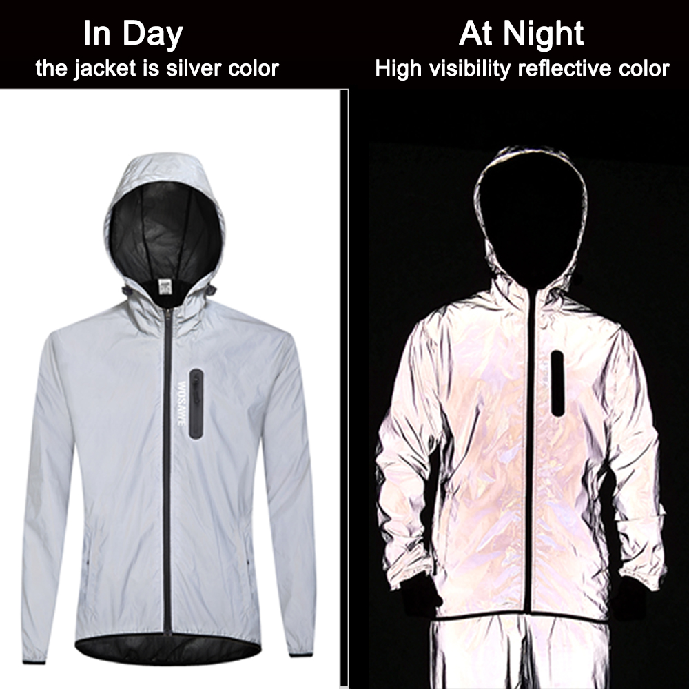 WOSAWE Men's Fully Reflective  - Cycling Rain Jacket Commute ulasan dan harga