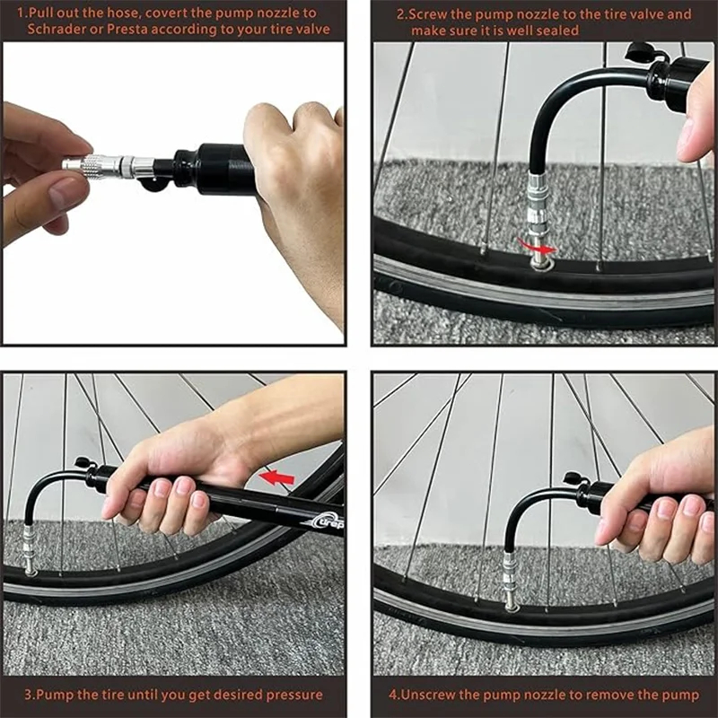 Tirepower 120 psi Bicycle Pump - Bike Pump Frame Mount ulasan dan harga