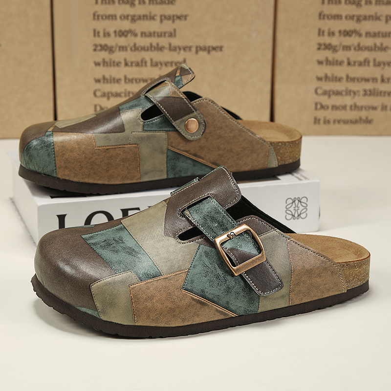 Unisex Cork Closed Toe Slipper - Kickstand Adjustable ulasan dan harga