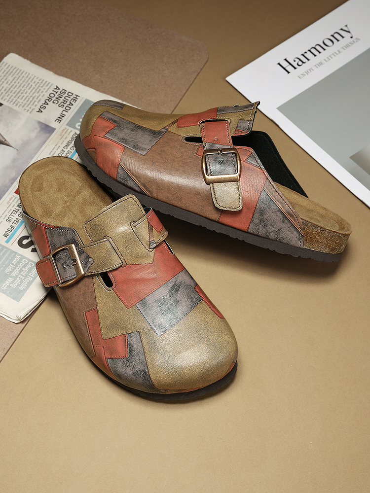 Unisex Cork Closed Toe Slipper - Kickstand Adjustable ulasan dan harga
