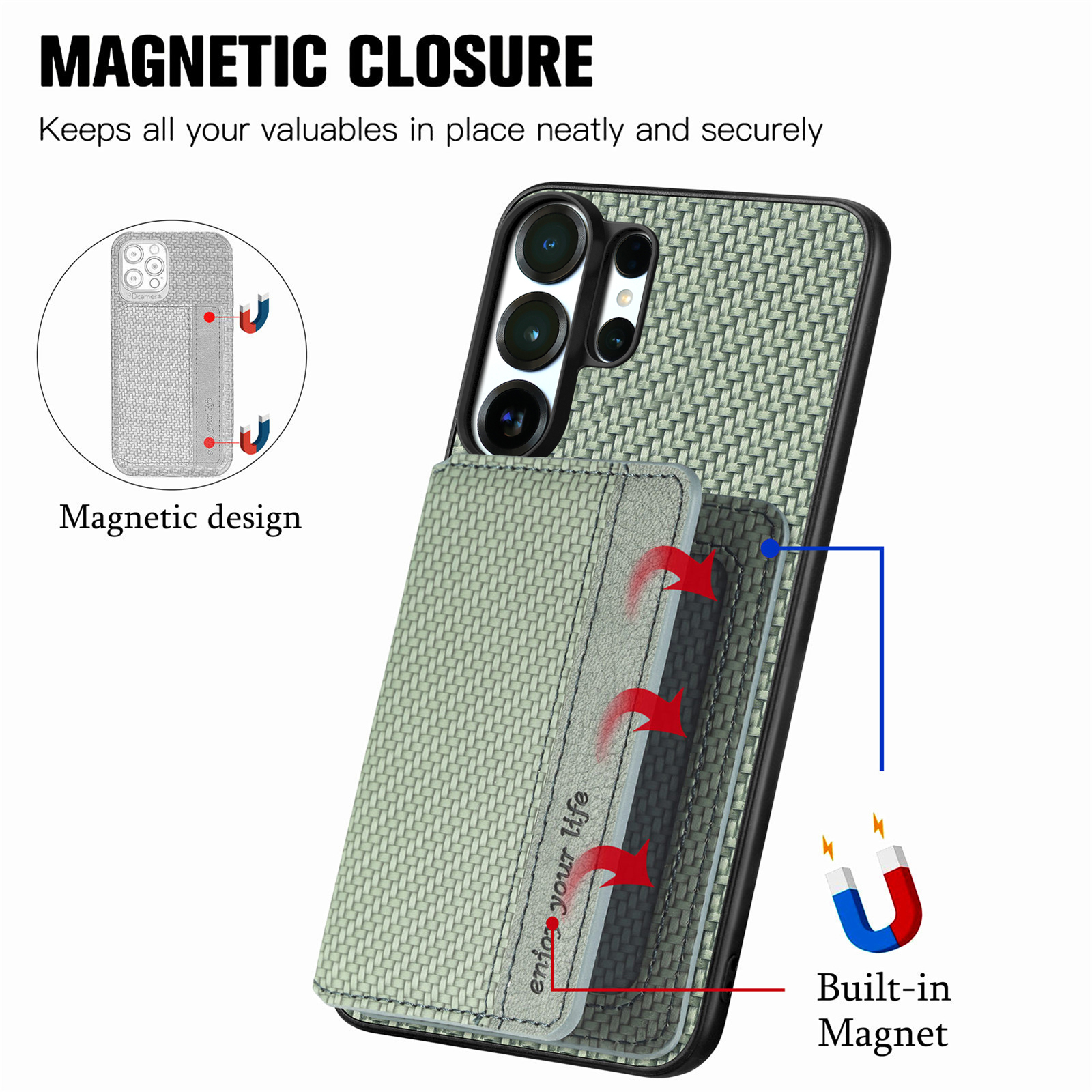 Business Magnetic Carbon Fibre - Kickstand Adjustable ulasan dan harga
