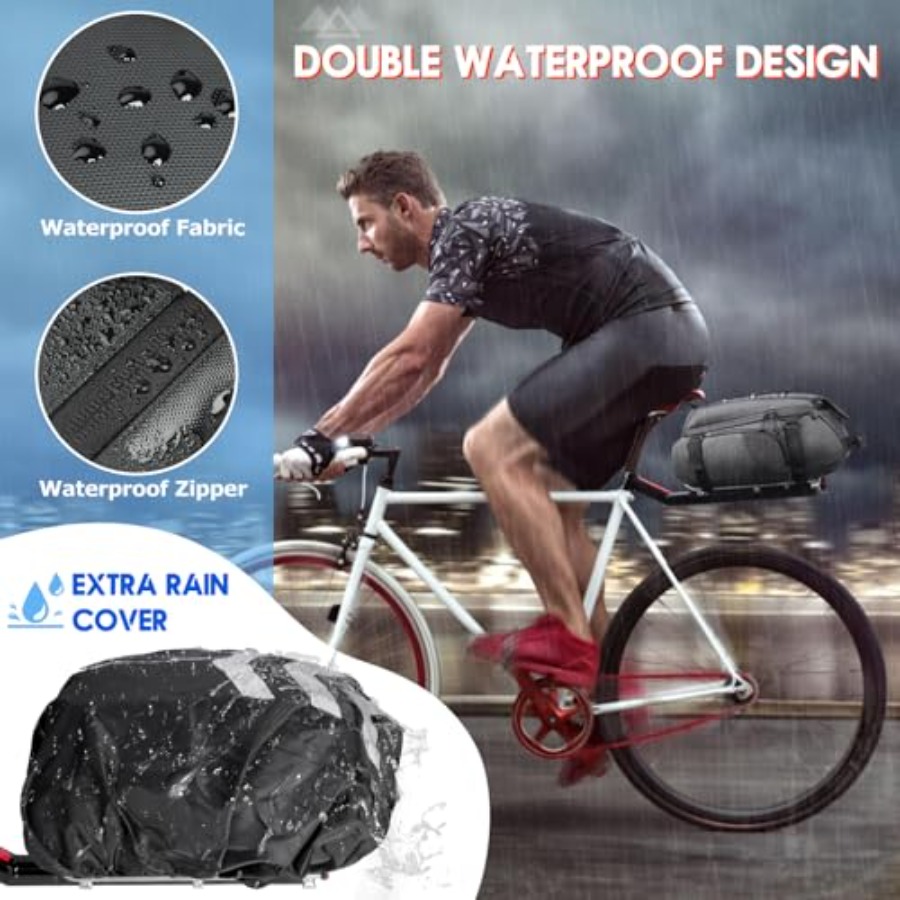 Bike Bags for Bicycle Rear Rac - Panniers Waterproof Rear ulasan dan harga
