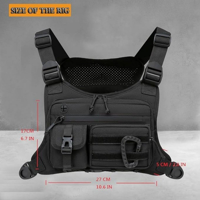 Tactical Chest Bag Men's Vest  - Cycling Commuter Backpack Waterproof ulasan dan harga