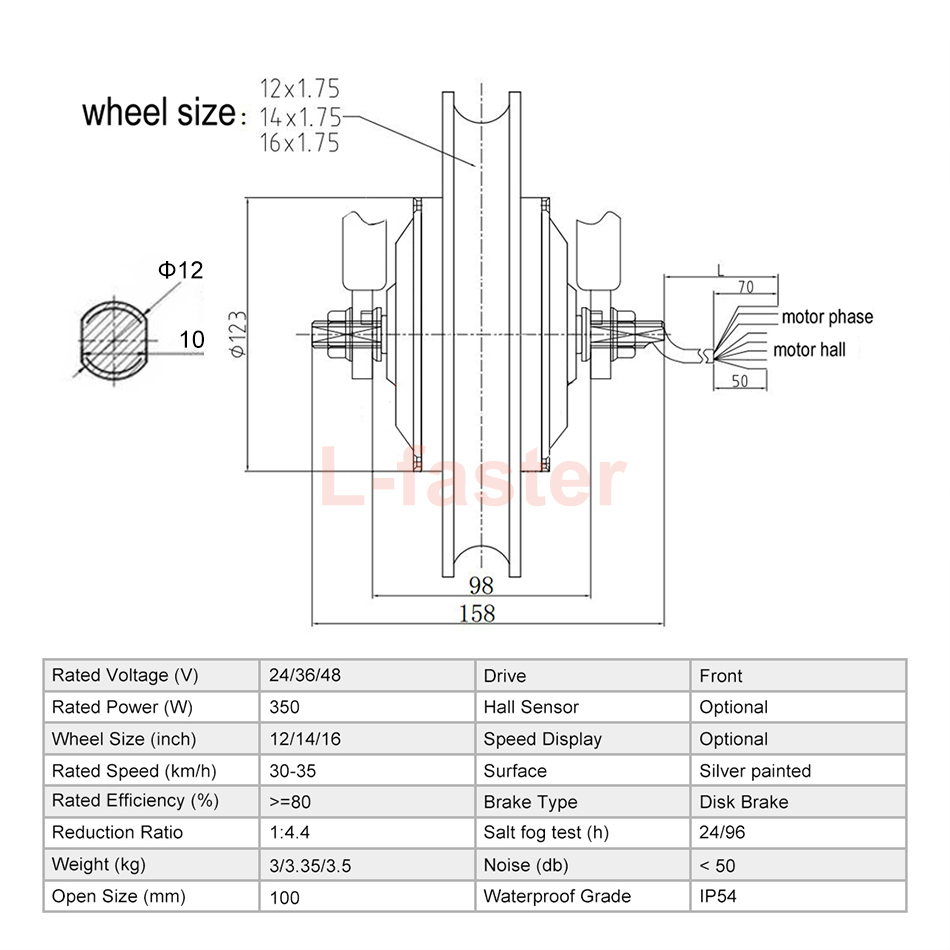 Brushless Gear DC Electric Bik - Dynamo Hub Front ulasan dan harga
