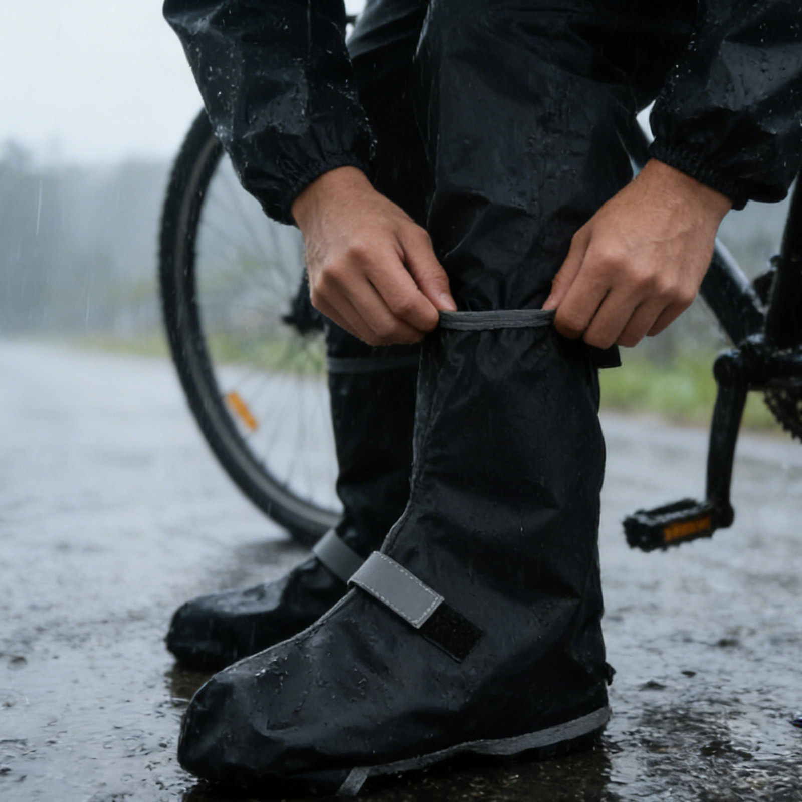 1Pair Waterproof Rain Shoe Cov - Cycling Shoes For Commute ulasan dan harga