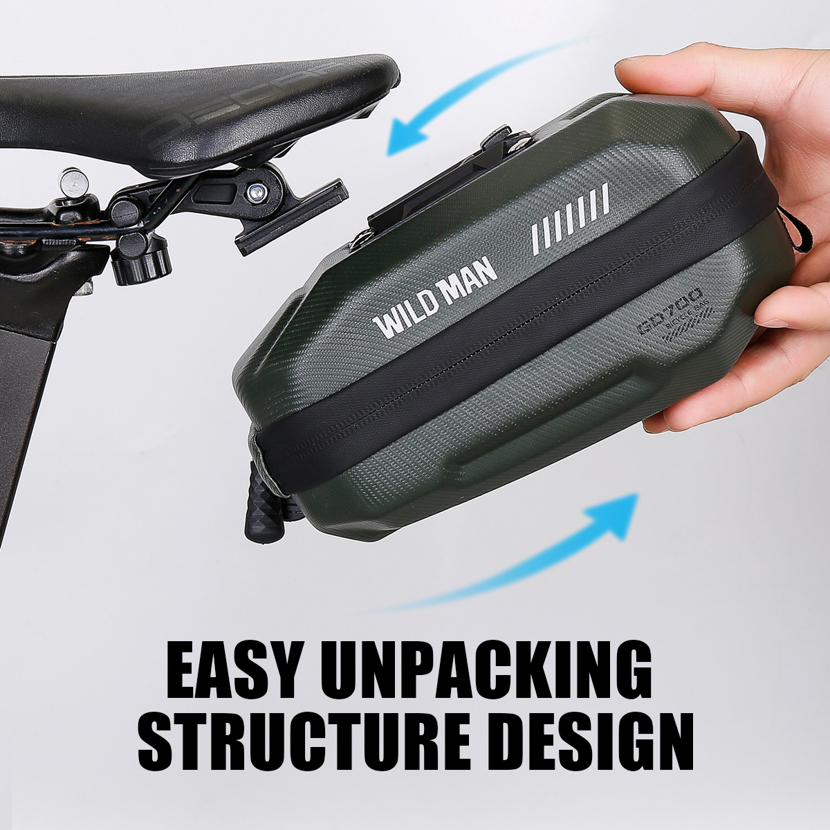 WILD MAN Bike Saddle Bag EVA H - Panniers Waterproof Rear ulasan dan harga