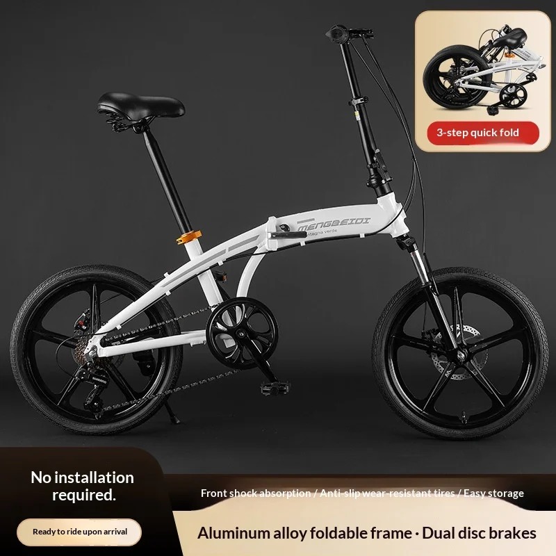Adult Folding Bike - 20 Inch L - Commuting With Bike ulasan dan harga