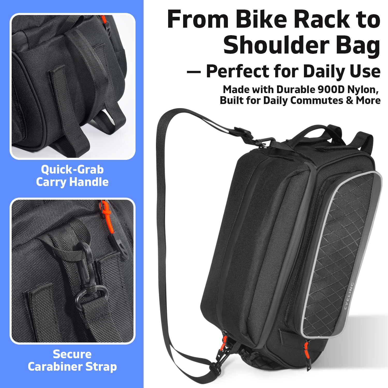 Cycling Rear Seat Bag Multifun - Cycling Commute Distance ulasan dan harga