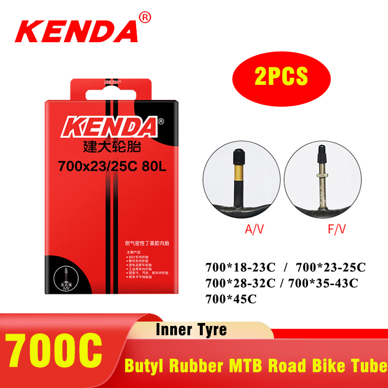 2PCS KENDA bicycle inner tube  - Inner Tube 700C ulasan dan harga