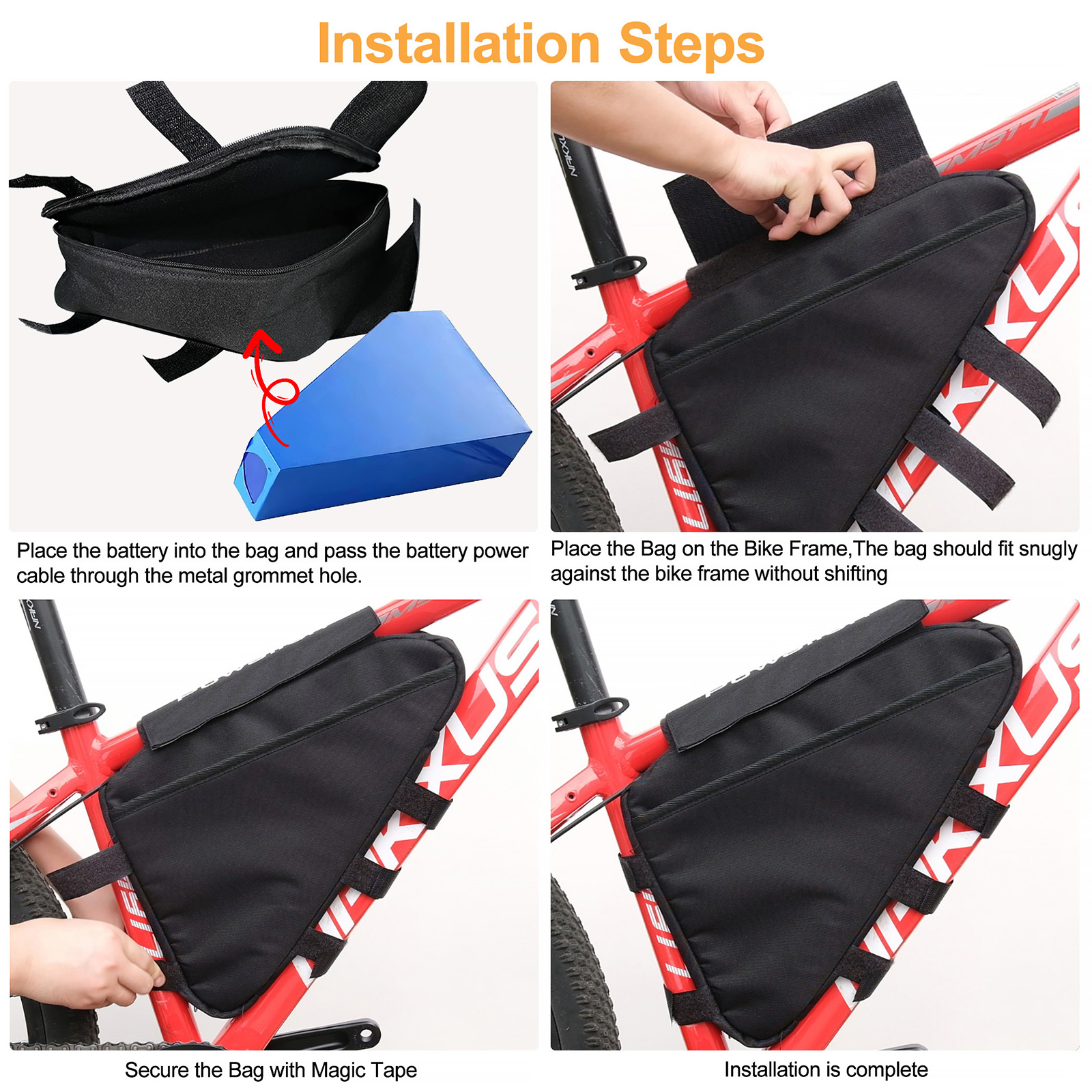 E-Bike Triangle Battery Bag Wa - Cycling Commuter Backpack Waterproof ulasan dan harga
