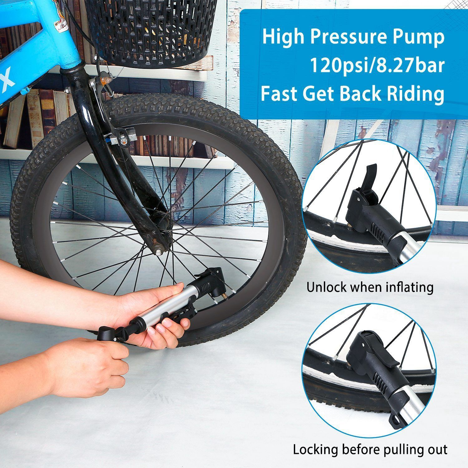 Mini Bike Pump Portable Bicycl - Bike Pump Frame Mount ulasan dan harga