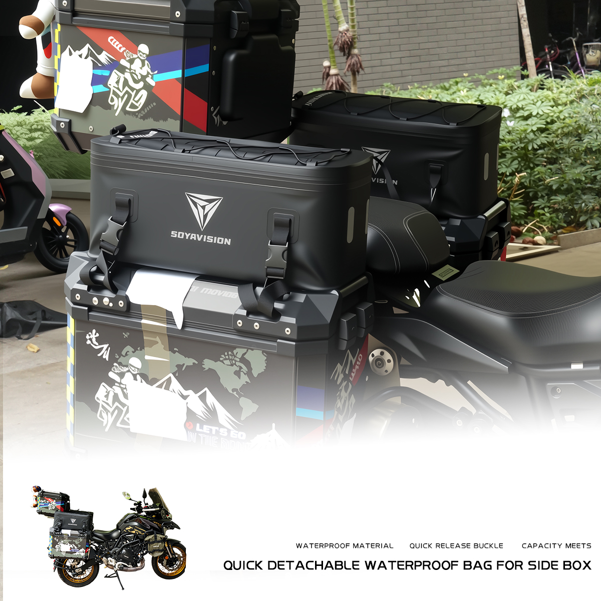 Motorcycle Case Box Bag Waterp - Panniers Waterproof Rear ulasan dan harga