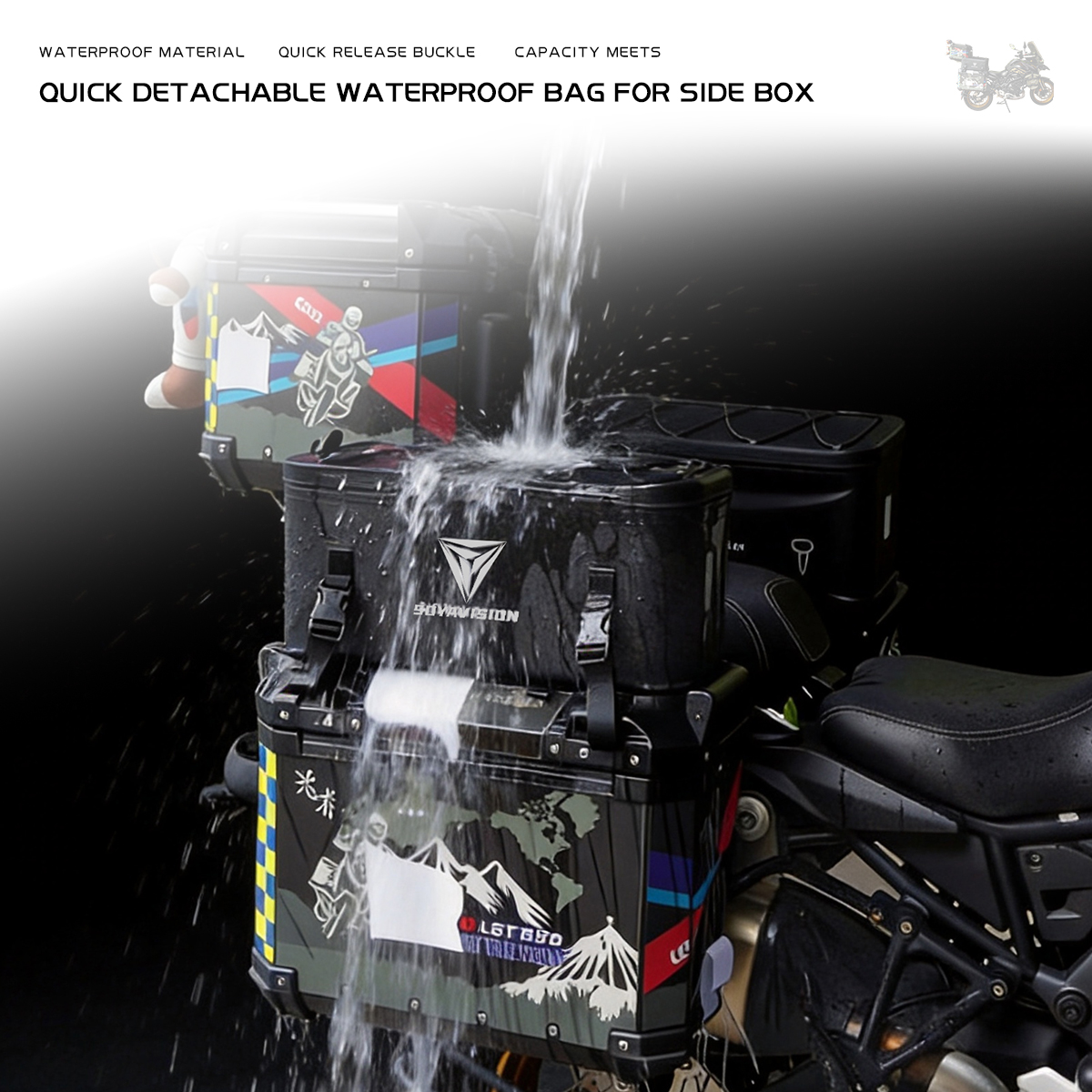 Motorcycle Case Box Bag Waterp - Panniers Waterproof Rear ulasan dan harga