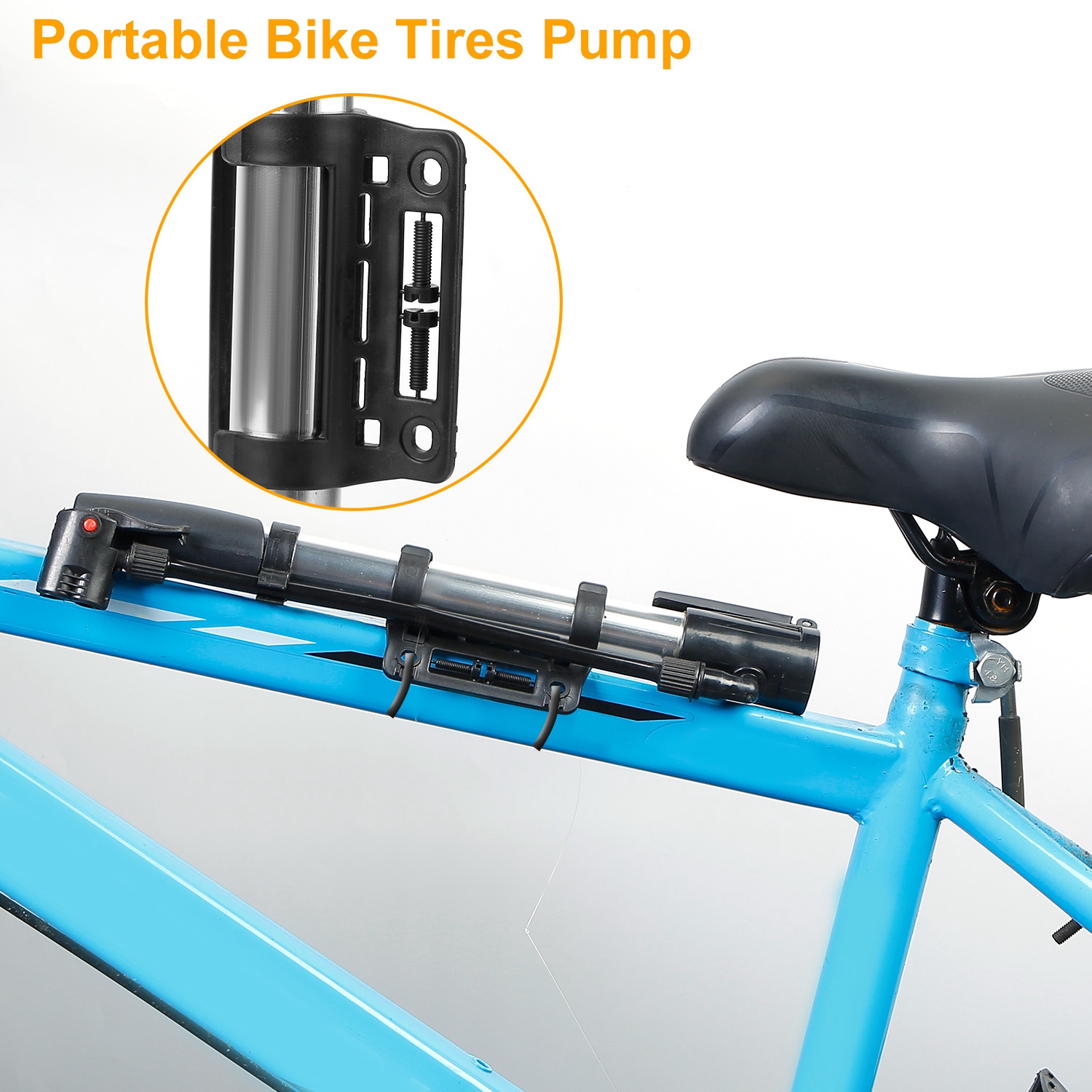 Portable Bike Pump Tire Inflat - Bike Pump Frame Mount ulasan dan harga