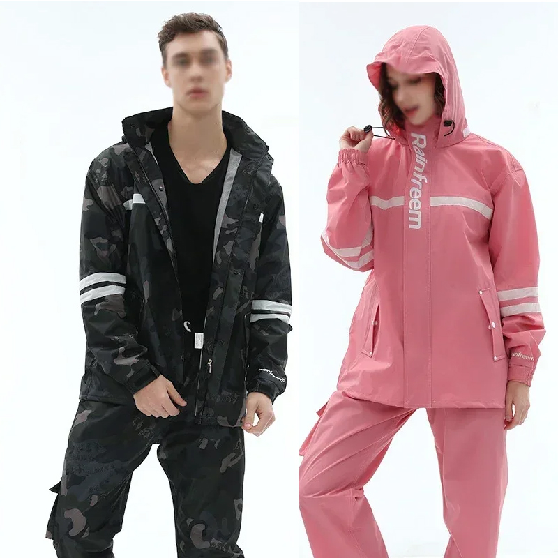 Adult Raincoat Rainpants Water - Cycling Rain Jacket Commute ulasan dan harga