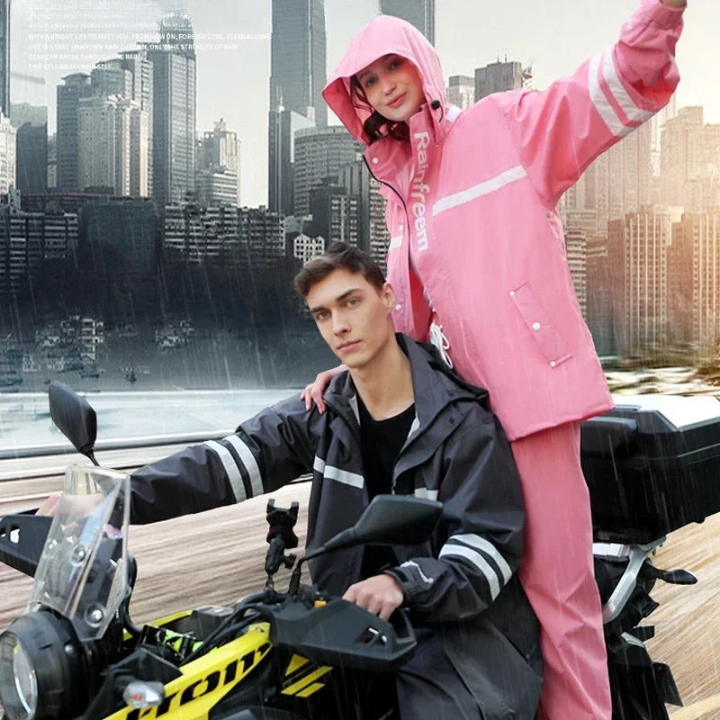 Adult Raincoat Rainpants Water - Cycling Rain Jacket Commute ulasan dan harga