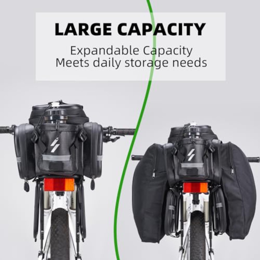 Bike Rack Bag for Trunk Mount  - Panniers Waterproof Rear ulasan dan harga