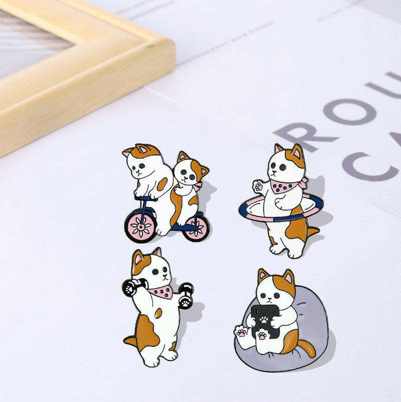 Funny Cats Enamel Pin Custom C - Cycling Commute Bag ulasan dan harga