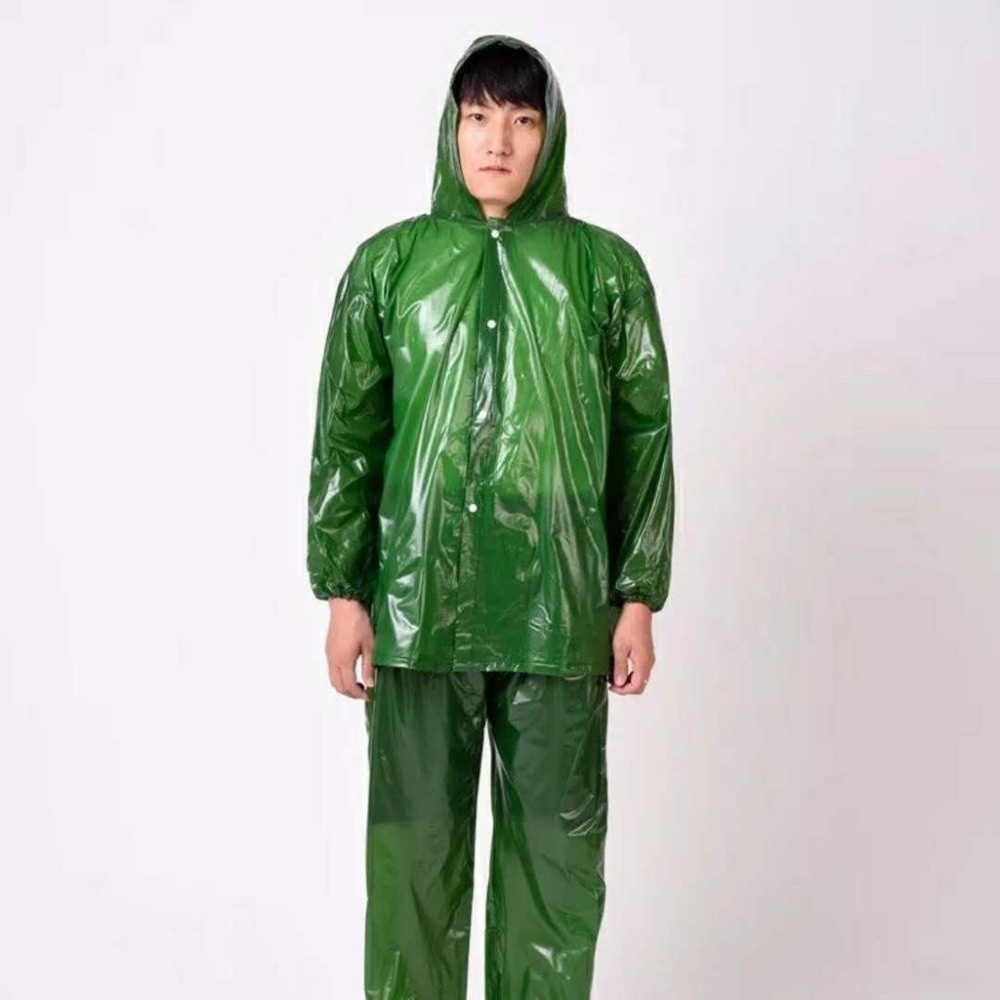 Thickened Unisex Raincoat Suit - Cycling Rain Jacket Commute ulasan dan harga