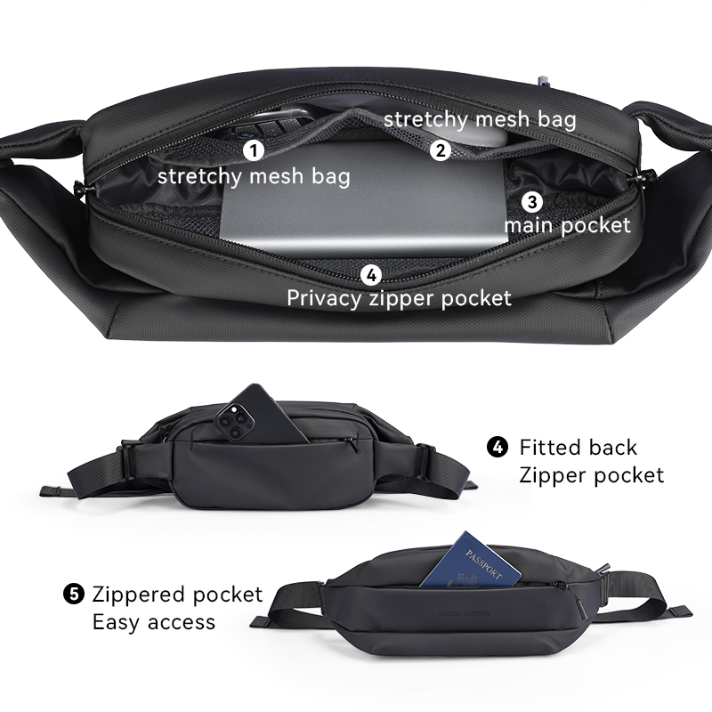 MARK RYDEN Multi-pocket Chest  - Cycling Commute Bag ulasan dan harga